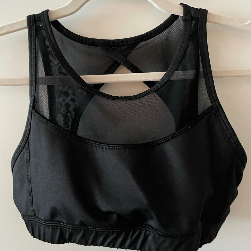 90 Degree Black Sport Bra Size SM